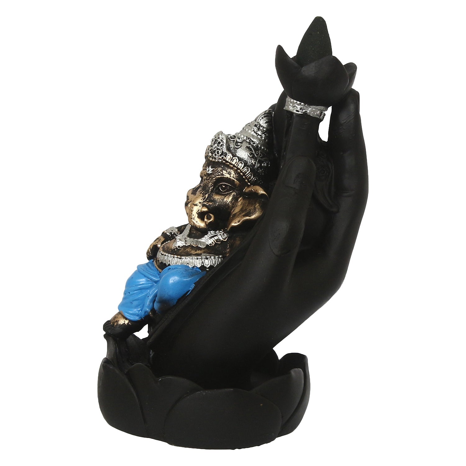 Lord Ganesha Idol Smoke Backflow Cone Incense Holder Decorative Showpiece Kafalo