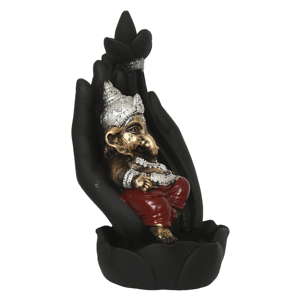Lord Ganesha Idol Smoke Backflow Cone Incense Holder Decorative Showpiece Kafalo