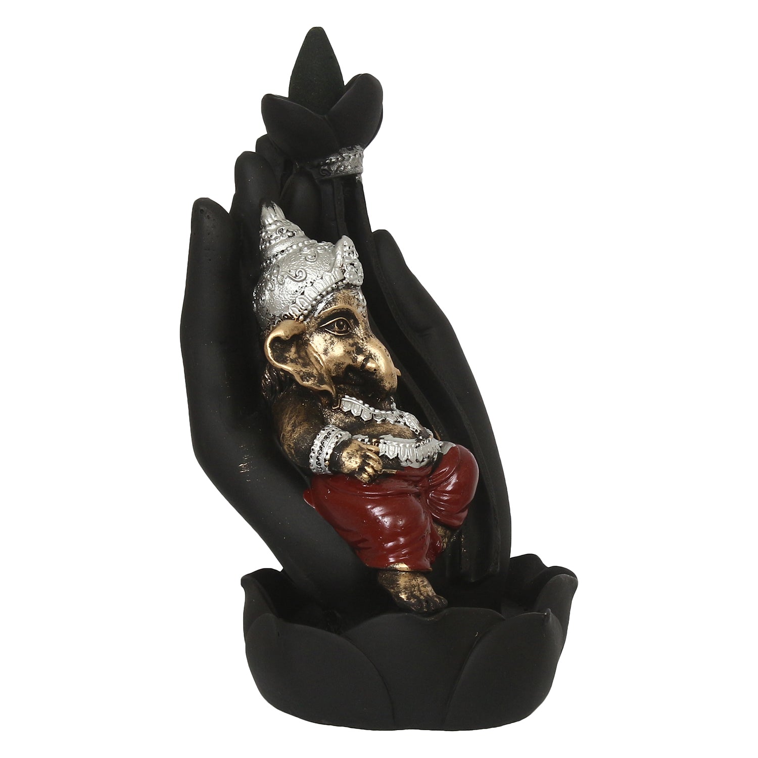 Lord Ganesha Idol Smoke Backflow Cone Incense Holder Decorative Showpiece Kafalo