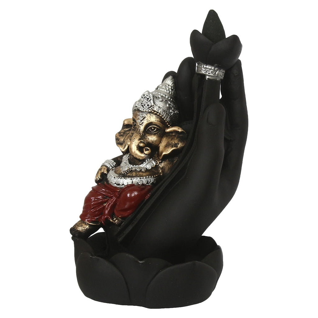 Lord Ganesha Idol Smoke Backflow Cone Incense Holder Decorative Showpiece Kafalo