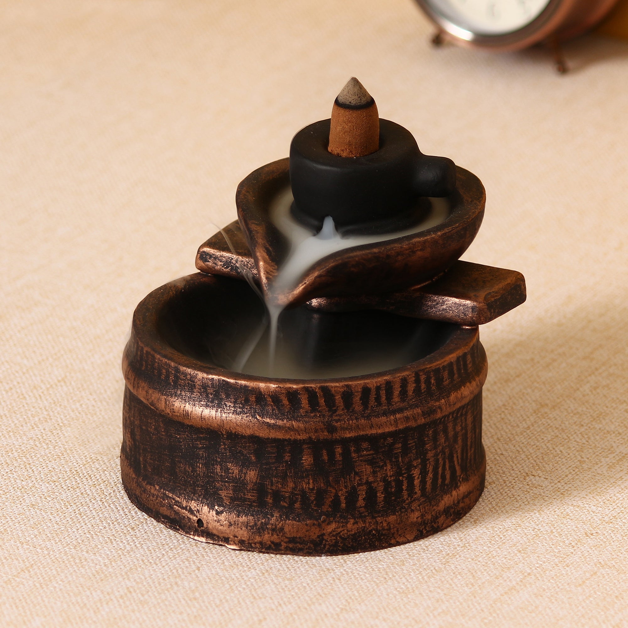 Deep Steps Backflow Incense Burner with 10 Smoke Backflow Incense Cone Kafalo