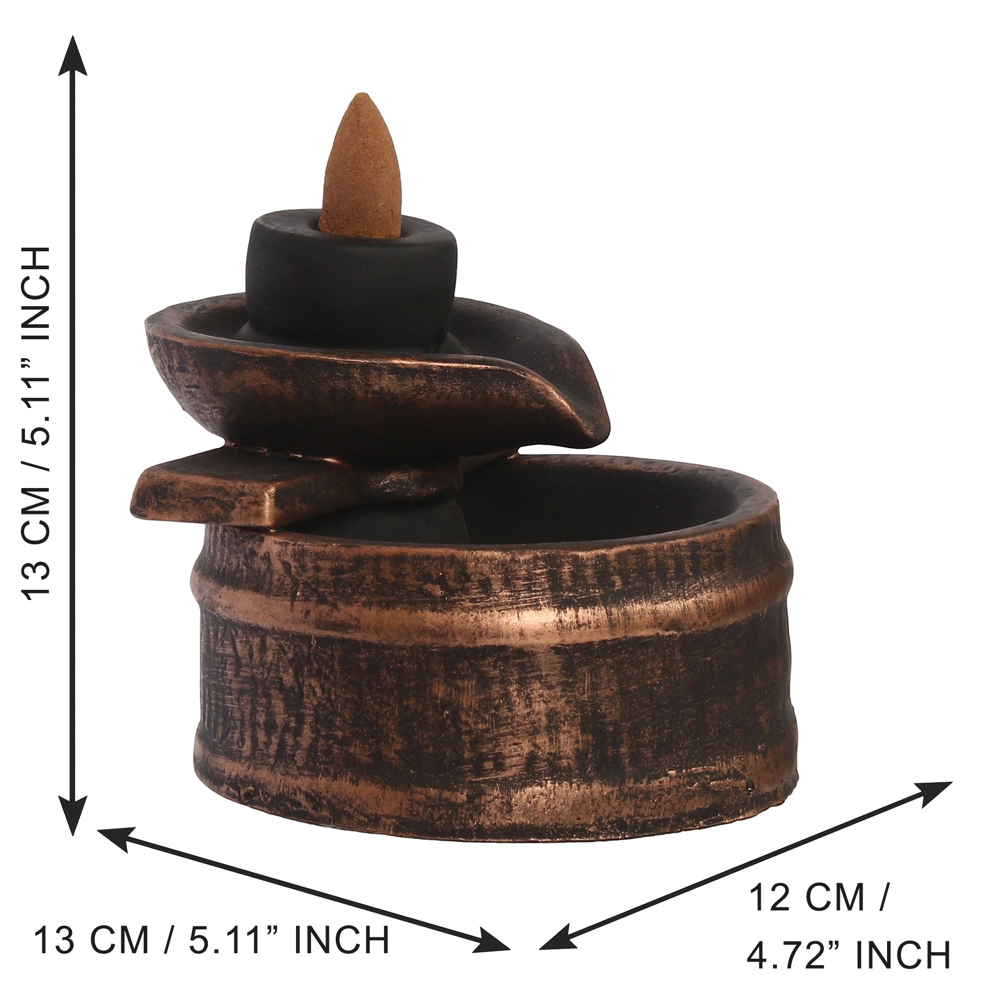 Deep Steps Backflow Incense Burner with 10 Smoke Backflow Incense Cone Kafalo