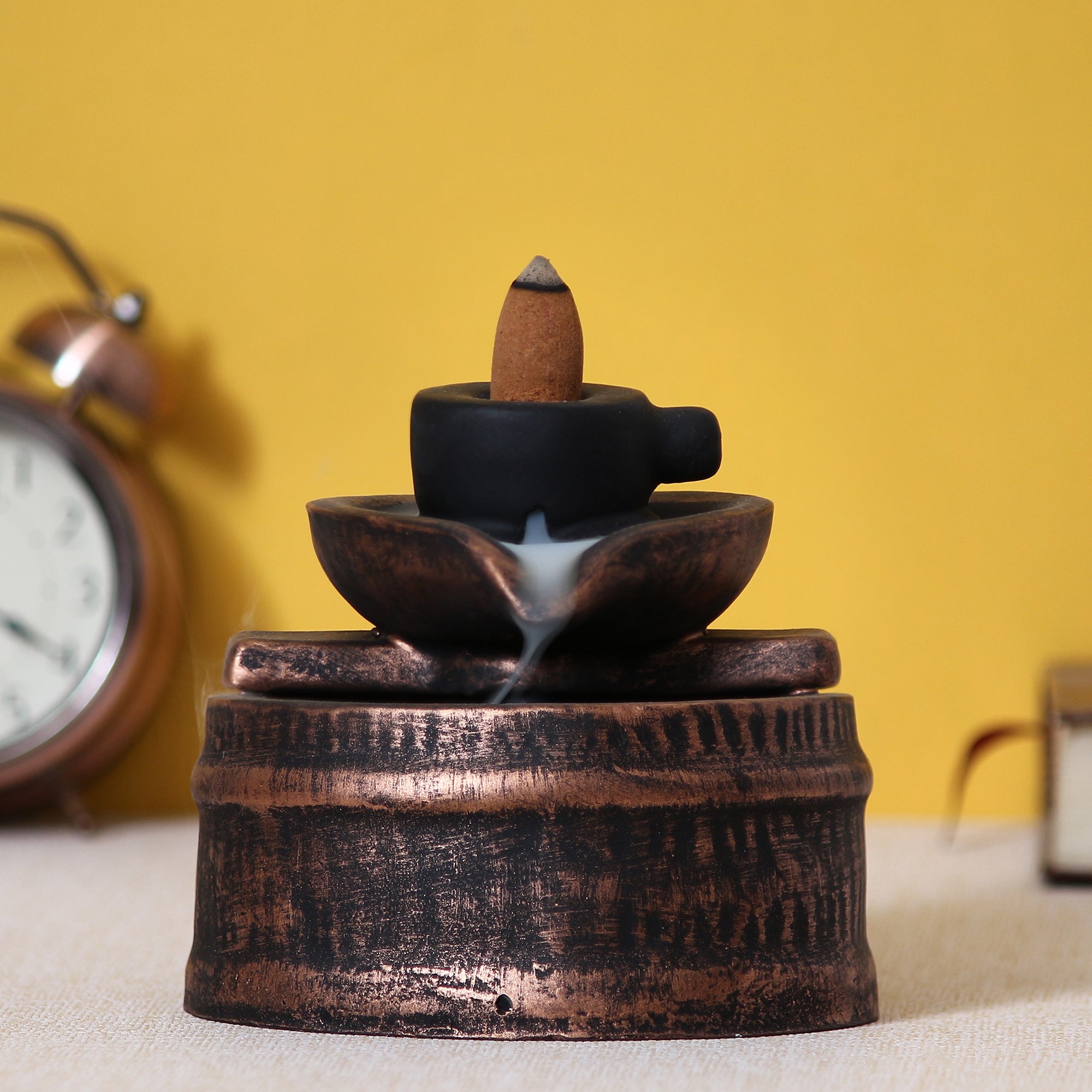 Deep Steps Backflow Incense Burner with 10 Smoke Backflow Incense Cone Kafalo