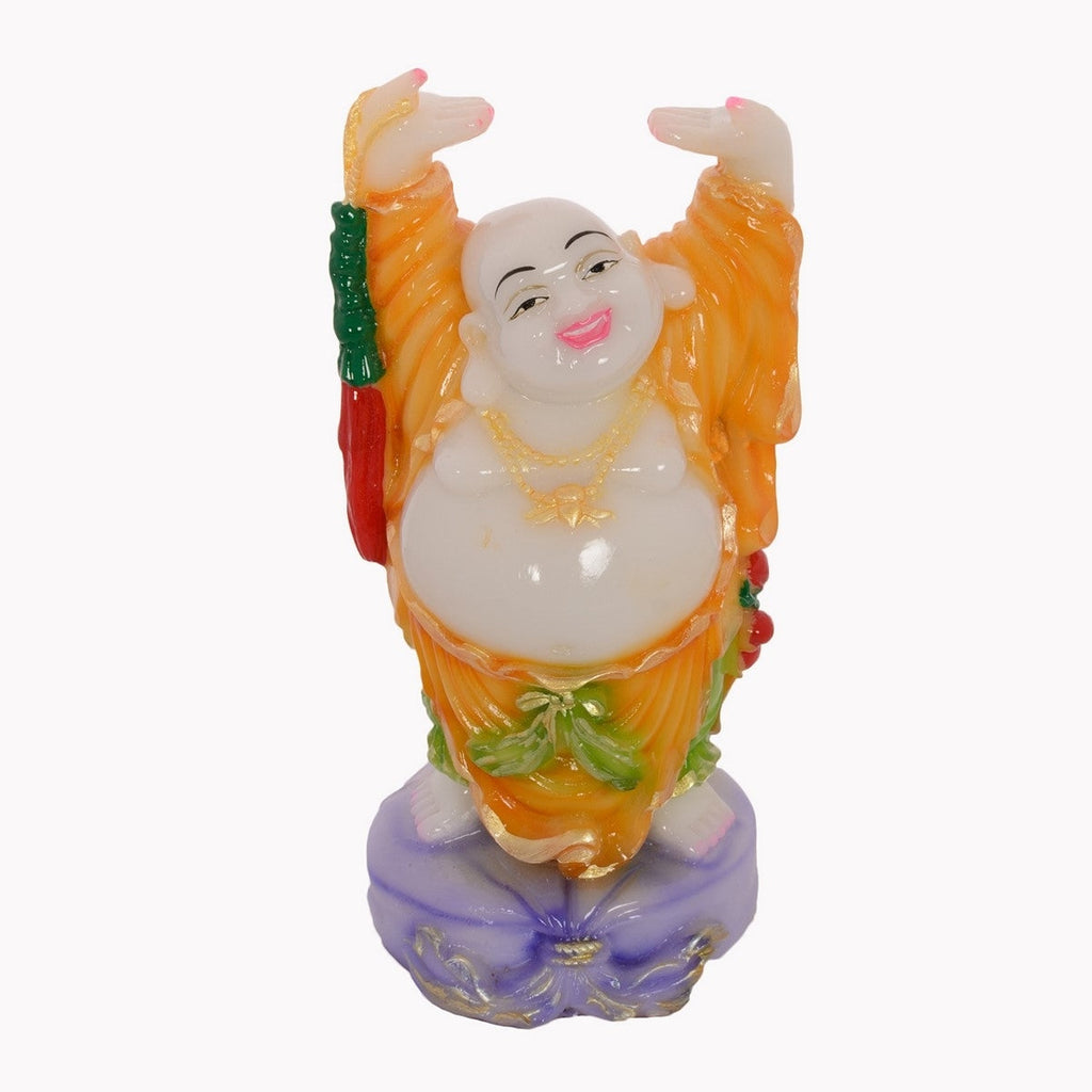 Feng Shui standing Laughing Buddha with Hands Up Statue Kafalo