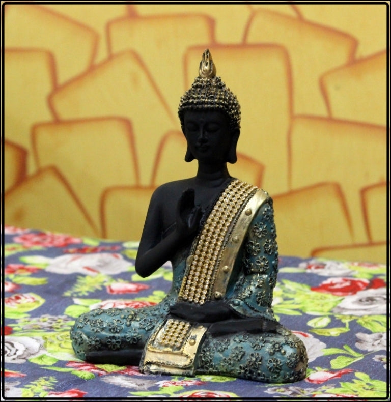 Handcrafted Meditating Blessing Buddha Kafalo