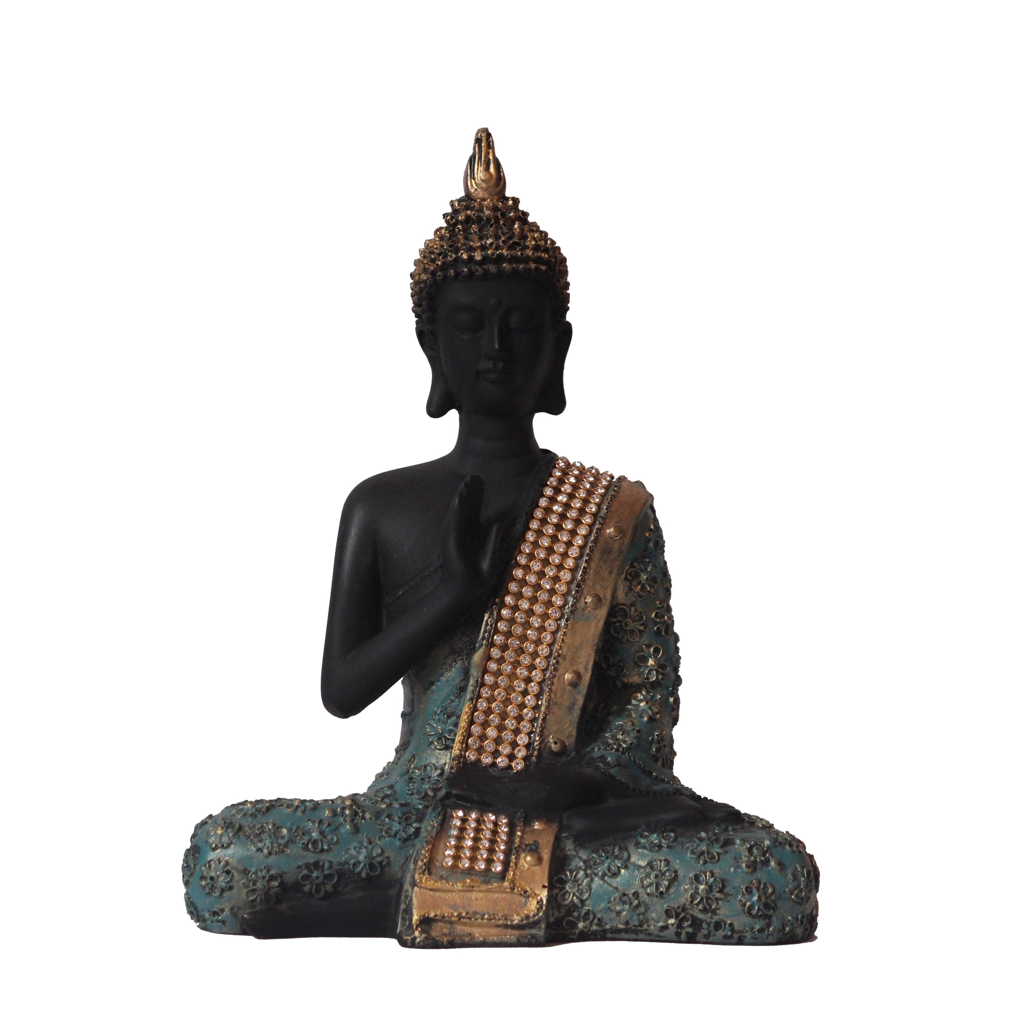 Handcrafted Meditating Blessing Buddha Kafalo