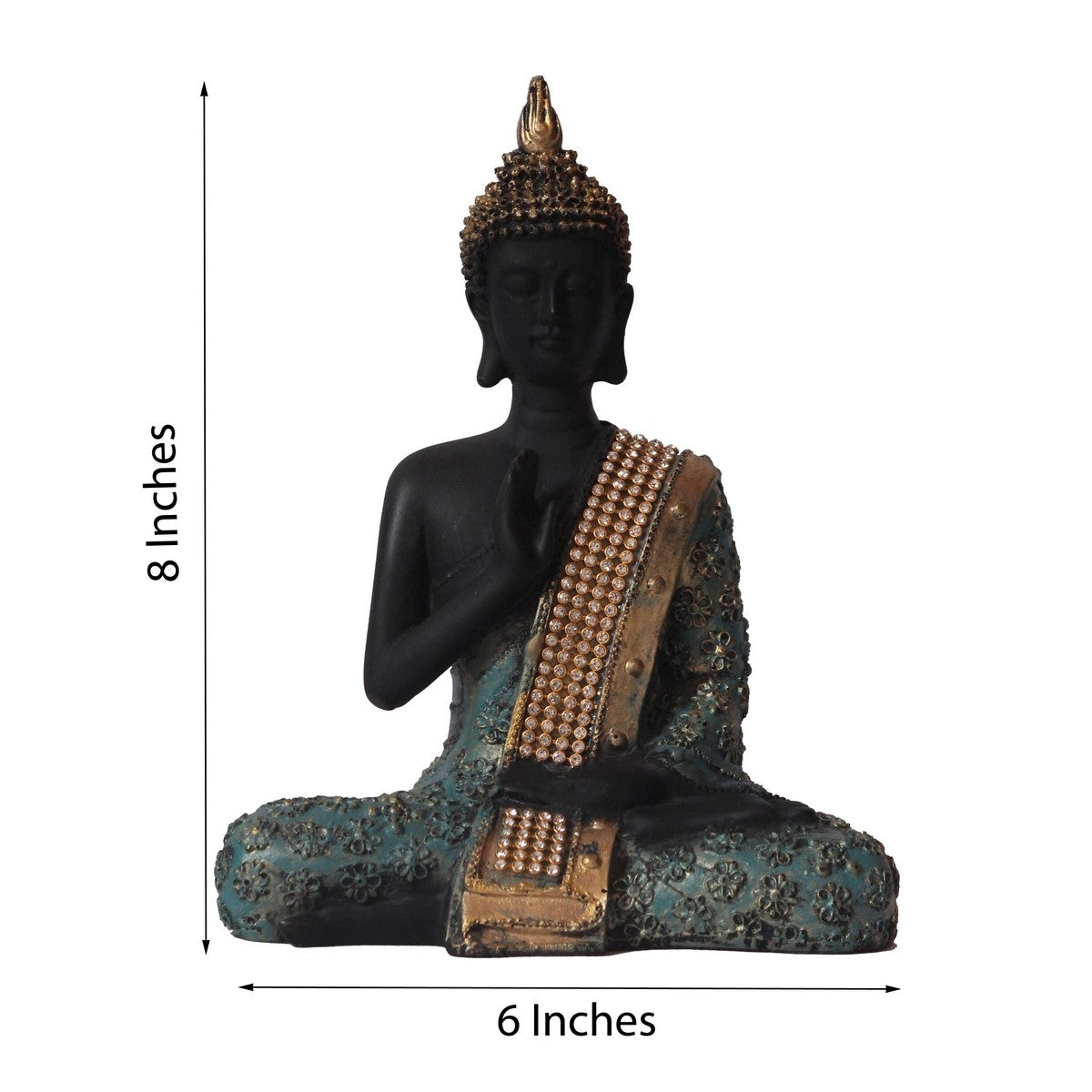 Handcrafted Meditating Blessing Buddha Kafalo