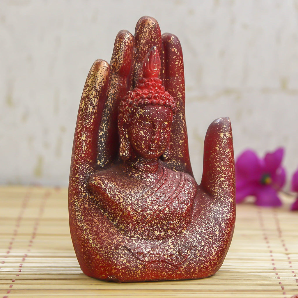 Sparkle Red Handcrafted Palm Buddha Kafalo