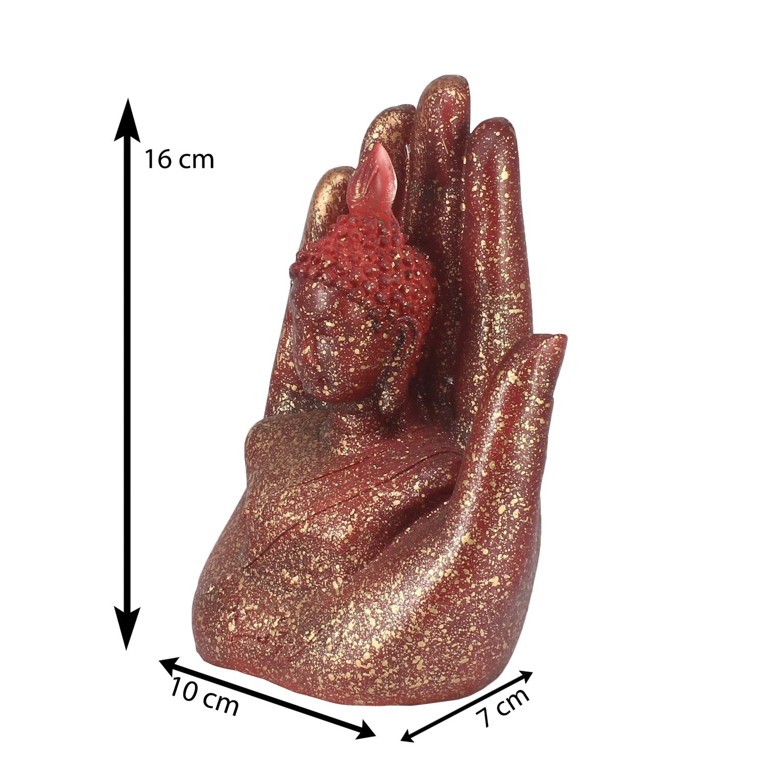 Sparkle Red Handcrafted Palm Buddha Kafalo