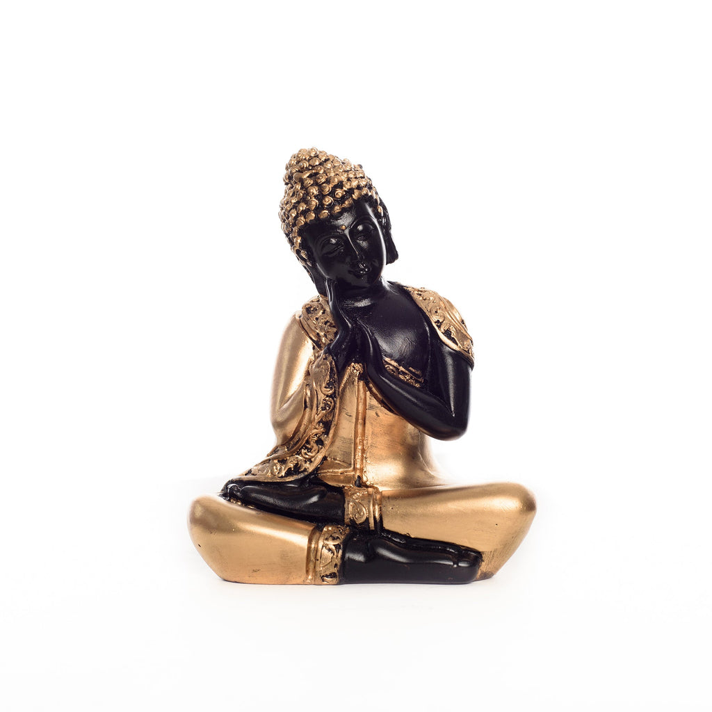 Brass Buddha Resting Premium Brass Golden Showpiece Kafalo
