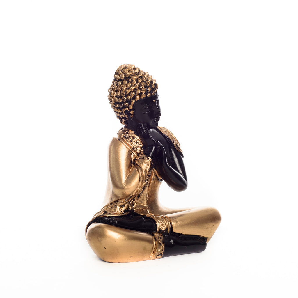 Brass Buddha Resting Premium Brass Golden Showpiece Kafalo