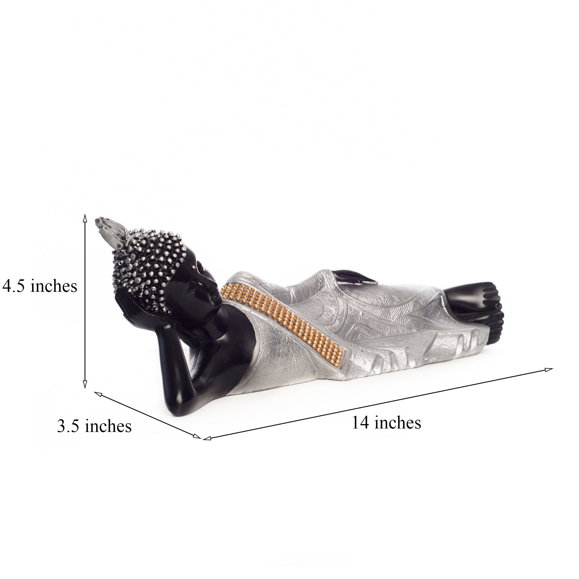 Polyresin Reclining Buddha Statue For Home Decor Kafalo