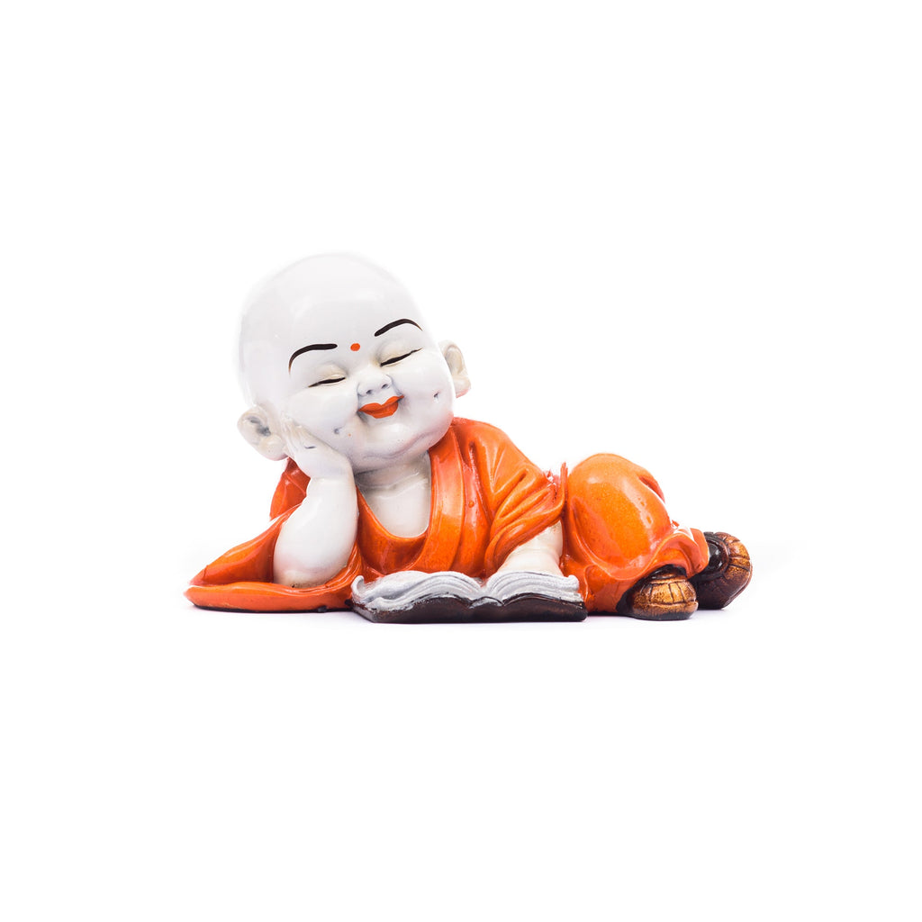 Polyresin Resting Laughing Cute Baby Buddha Statue Kafalo