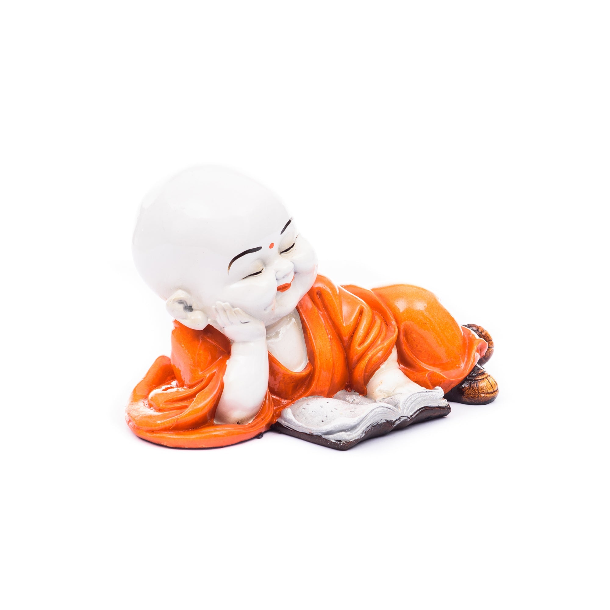 Polyresin Resting Laughing Cute Baby Buddha Statue Kafalo