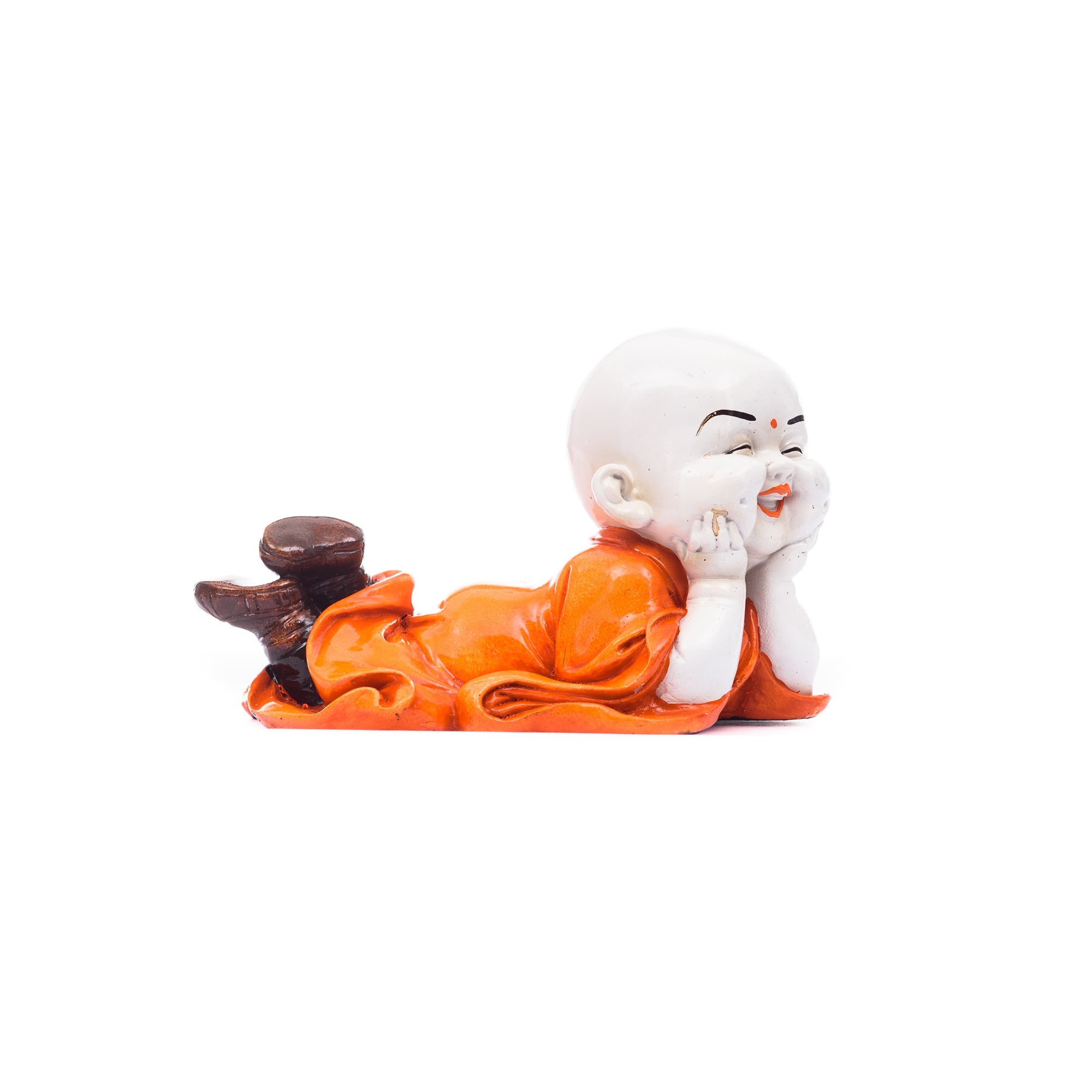 Polyresin Resting Laughing Cute Baby Buddha Statue Kafalo