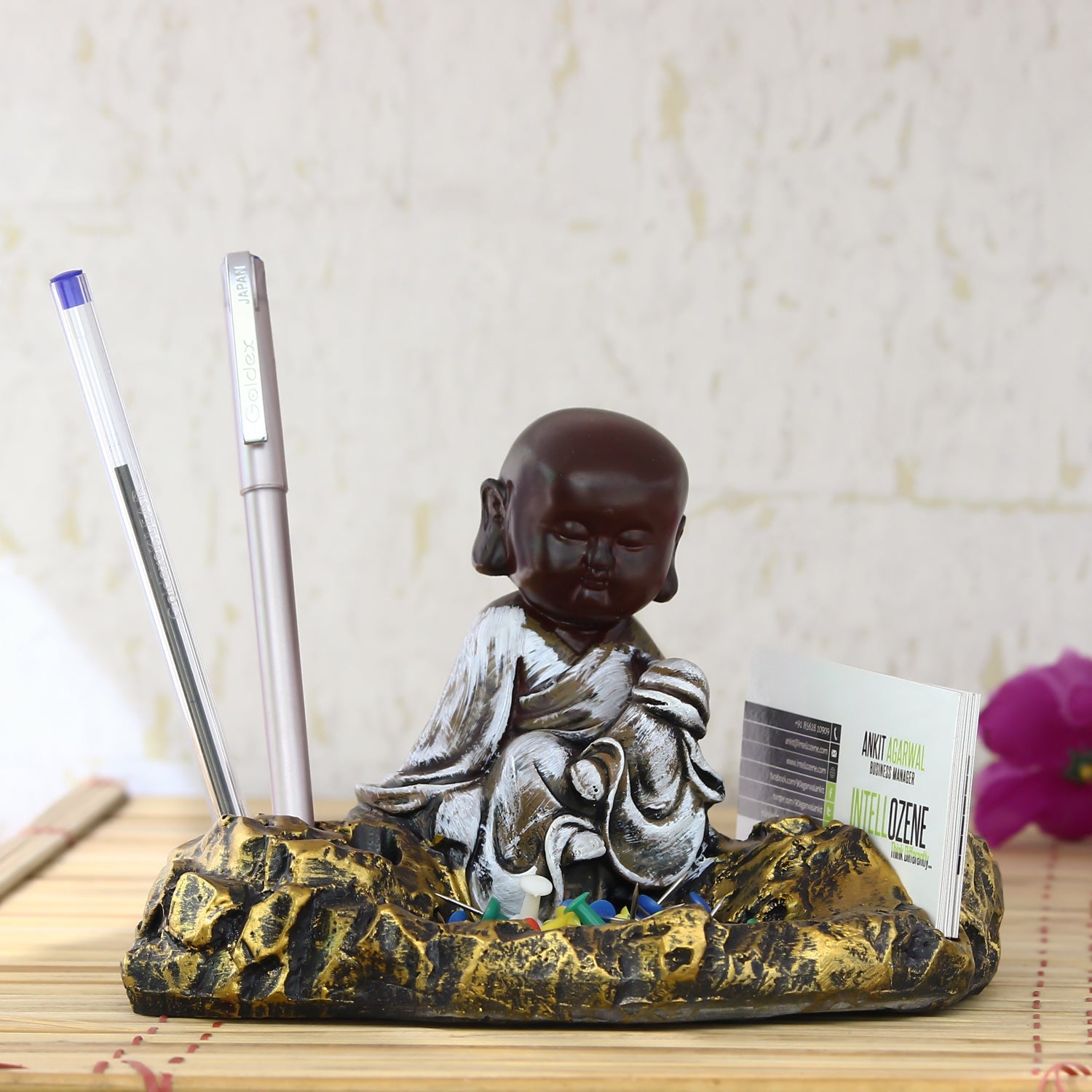Pen And Visiting Card Holder Decorative Showpiece Kafalo