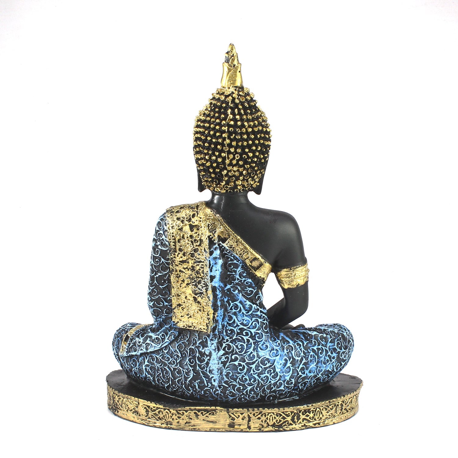 Blue Meditating Buddha Decorative Showpiece - 24 cm Kafalo