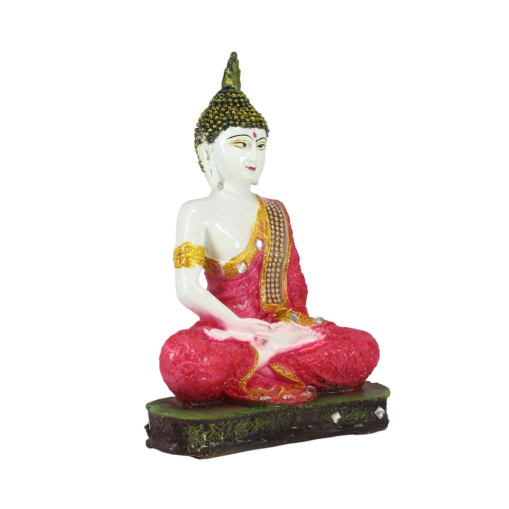 Red Buddha Decorative Showpiece - 24 cm Kafalo