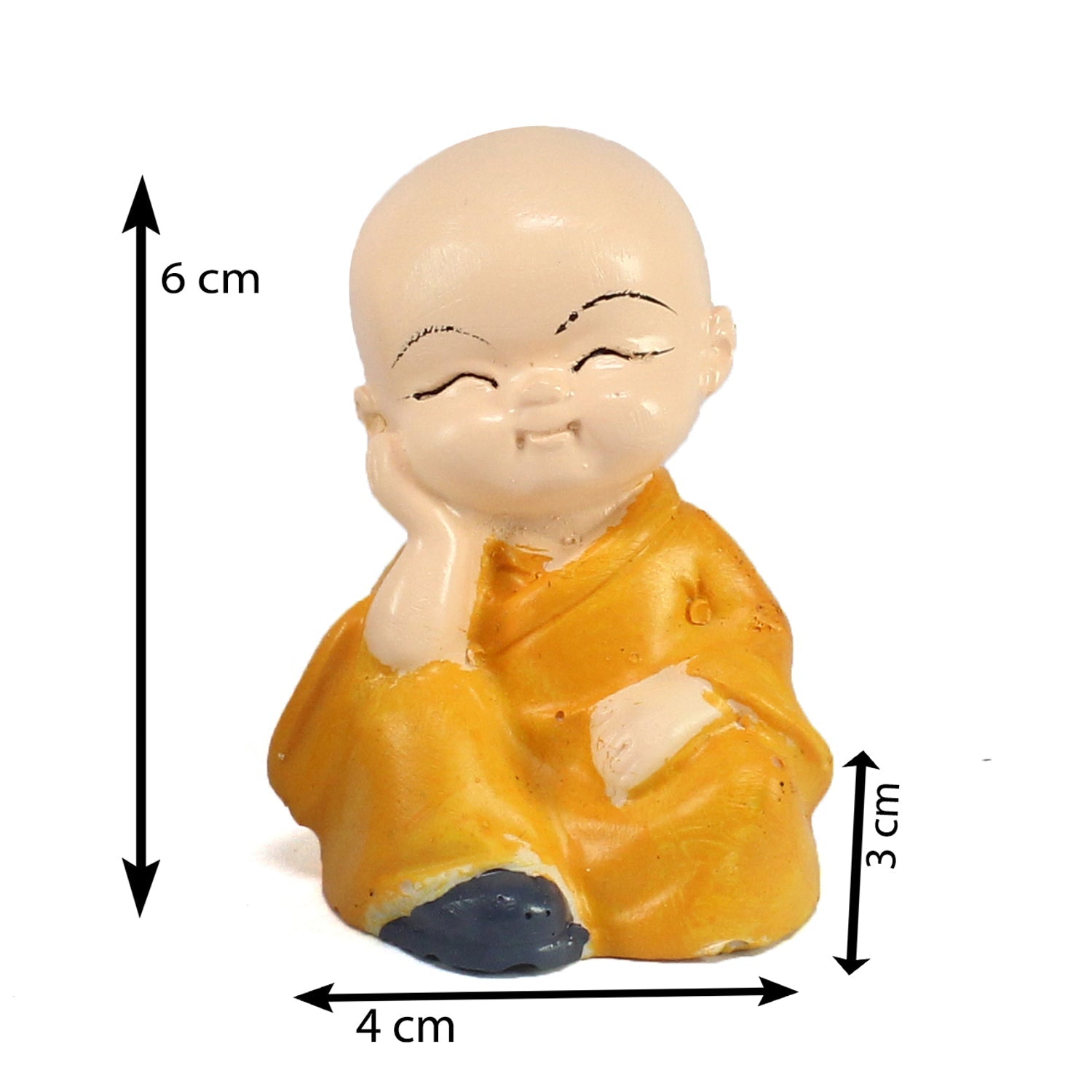 Polyresin Set of 4 Monk Child Buddhas Statue Kafalo
