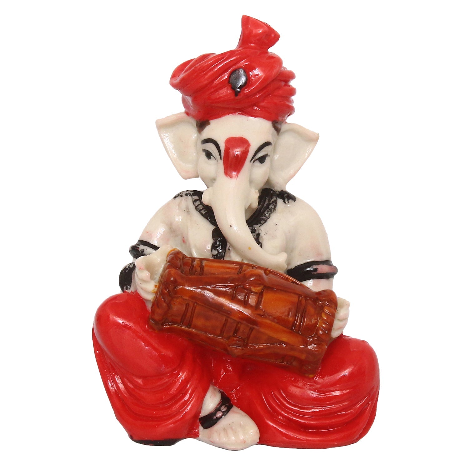 Lord Ganesha Idol Playing Dholak Musical Instrument Kafalo