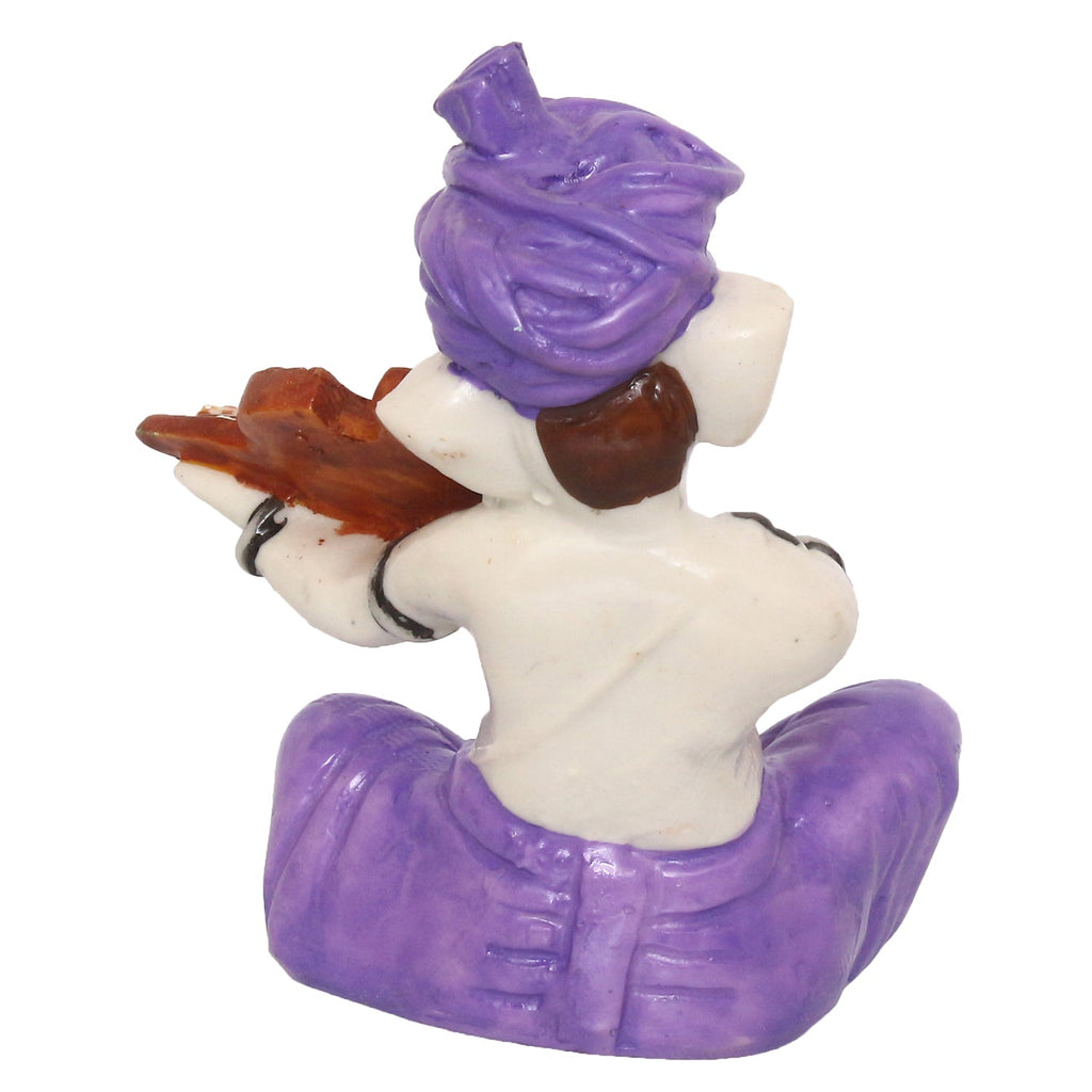 Lord Ganesha Idol Playing Violin Musical Instrument Polyresin God Idol Kafalo