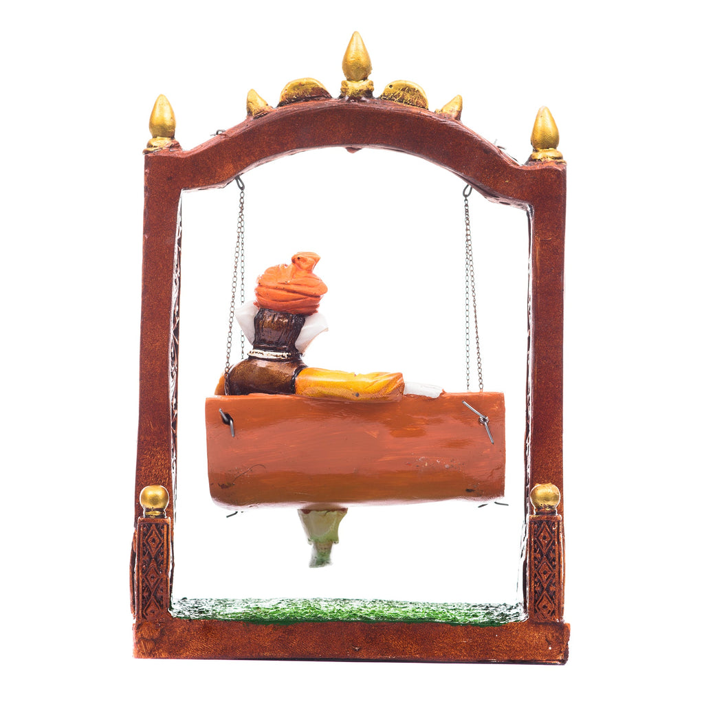 Polyresin Mouse and Lord Ganesha Idol on Swing Kafalo