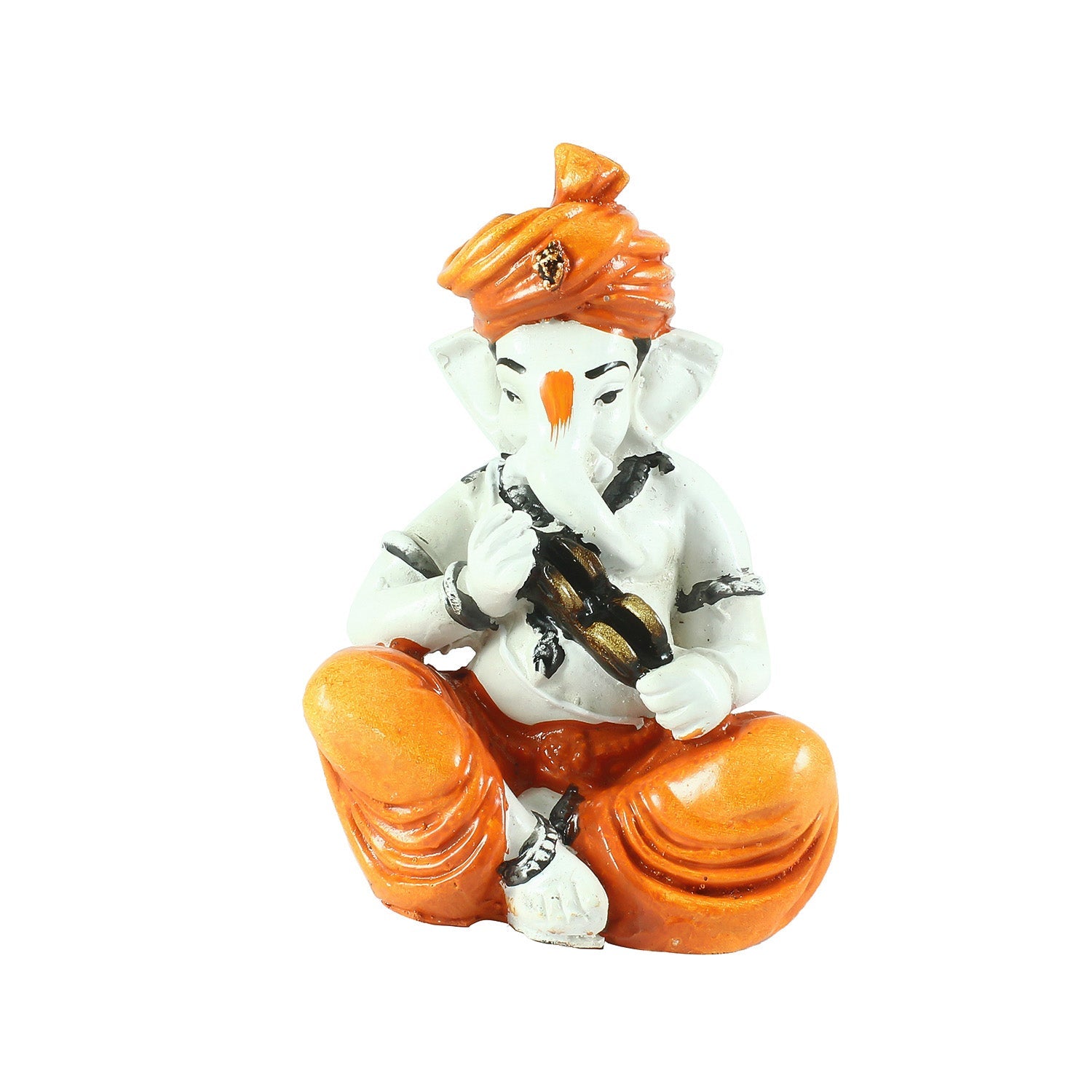 Lord Ganesha Idol Playing Kartal Musical Instrument Kafalo