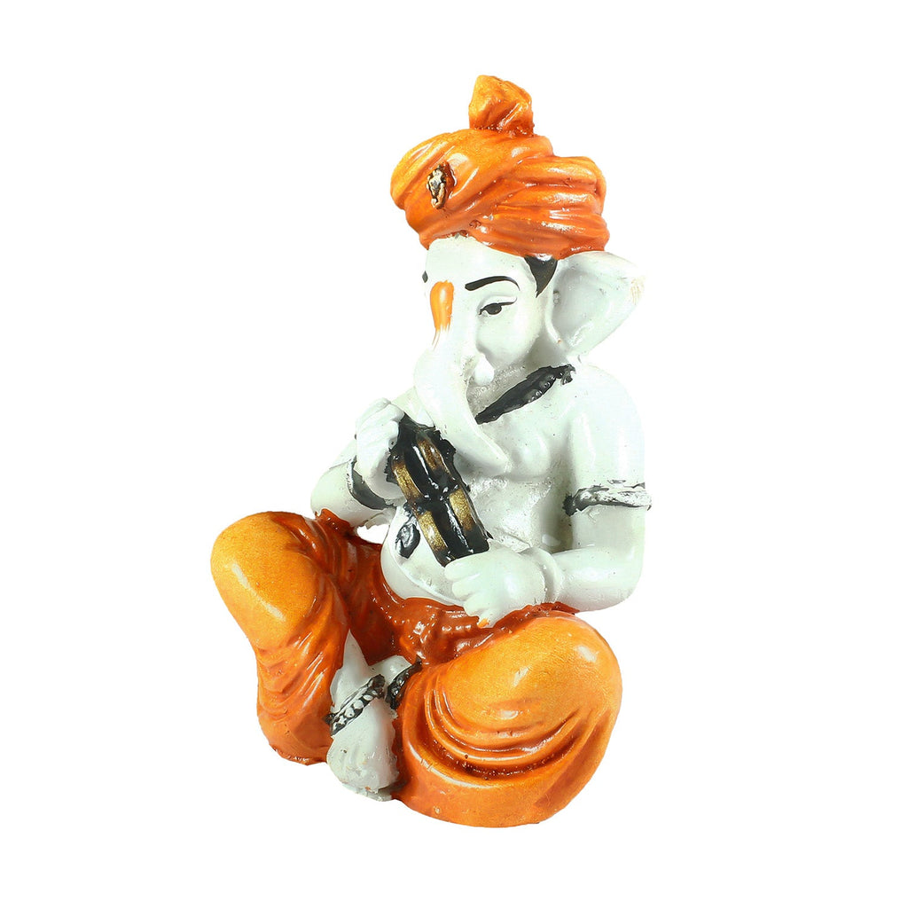 Lord Ganesha Idol Playing Kartal Musical Instrument Kafalo