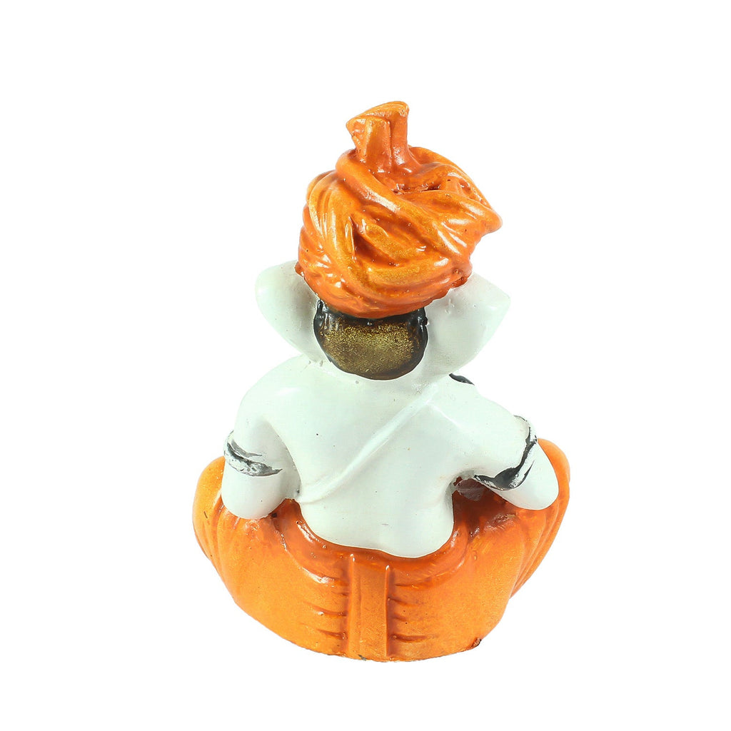 Lord Ganesha Idol Playing Kartal Musical Instrument Kafalo