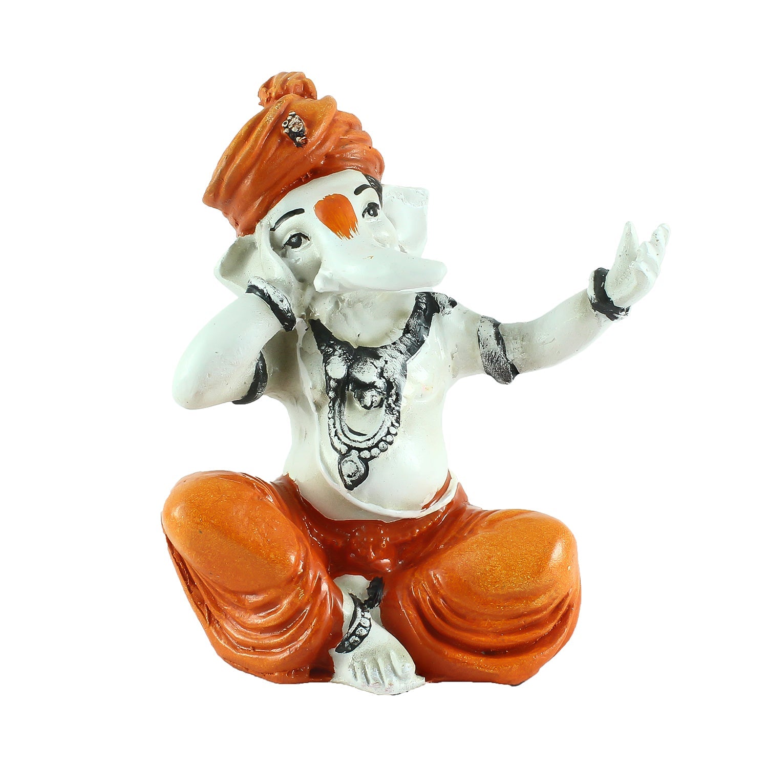 Lord Ganesha Statue Singing Decorative Polyresin God Idol Kafalo