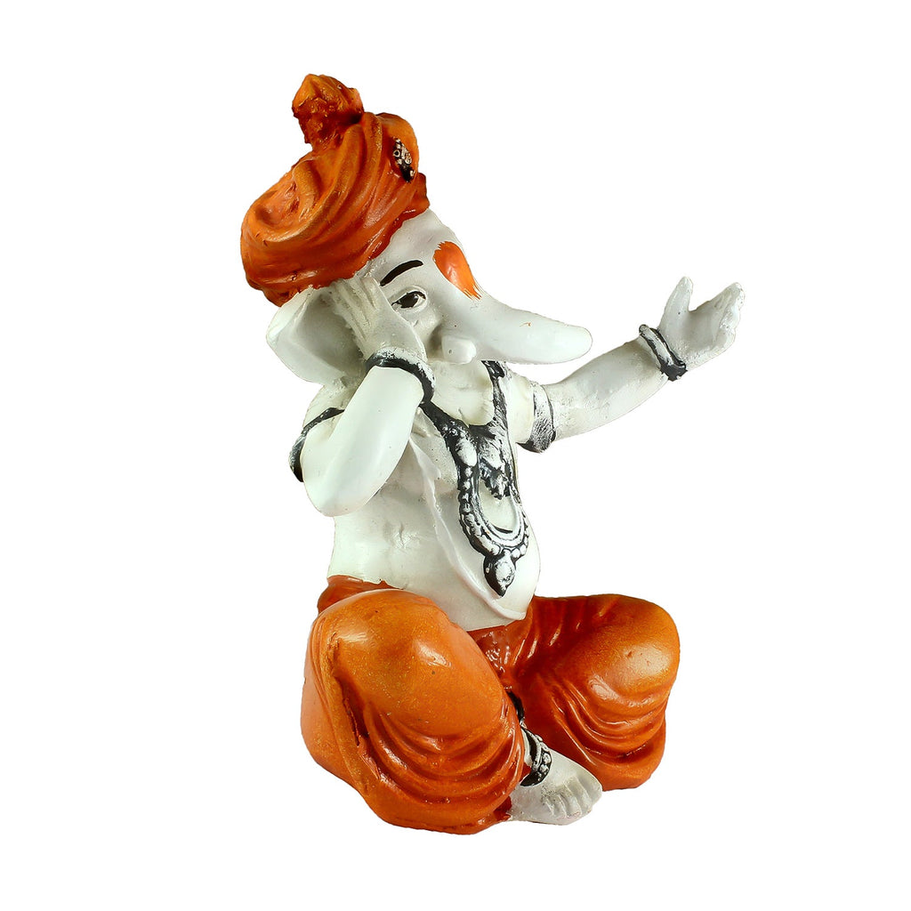Lord Ganesha Statue Singing Decorative Polyresin God Idol Kafalo