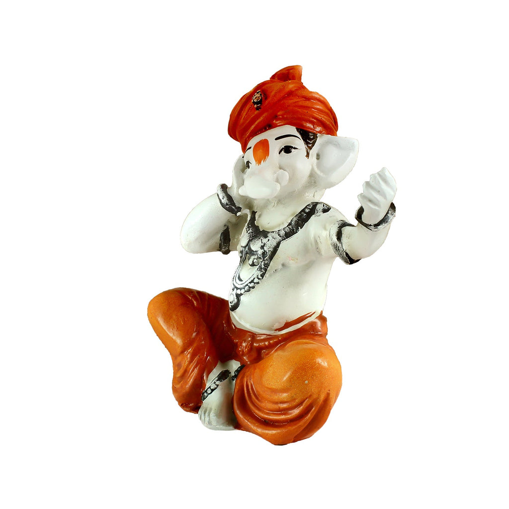 Lord Ganesha Statue Singing Decorative Polyresin God Idol Kafalo