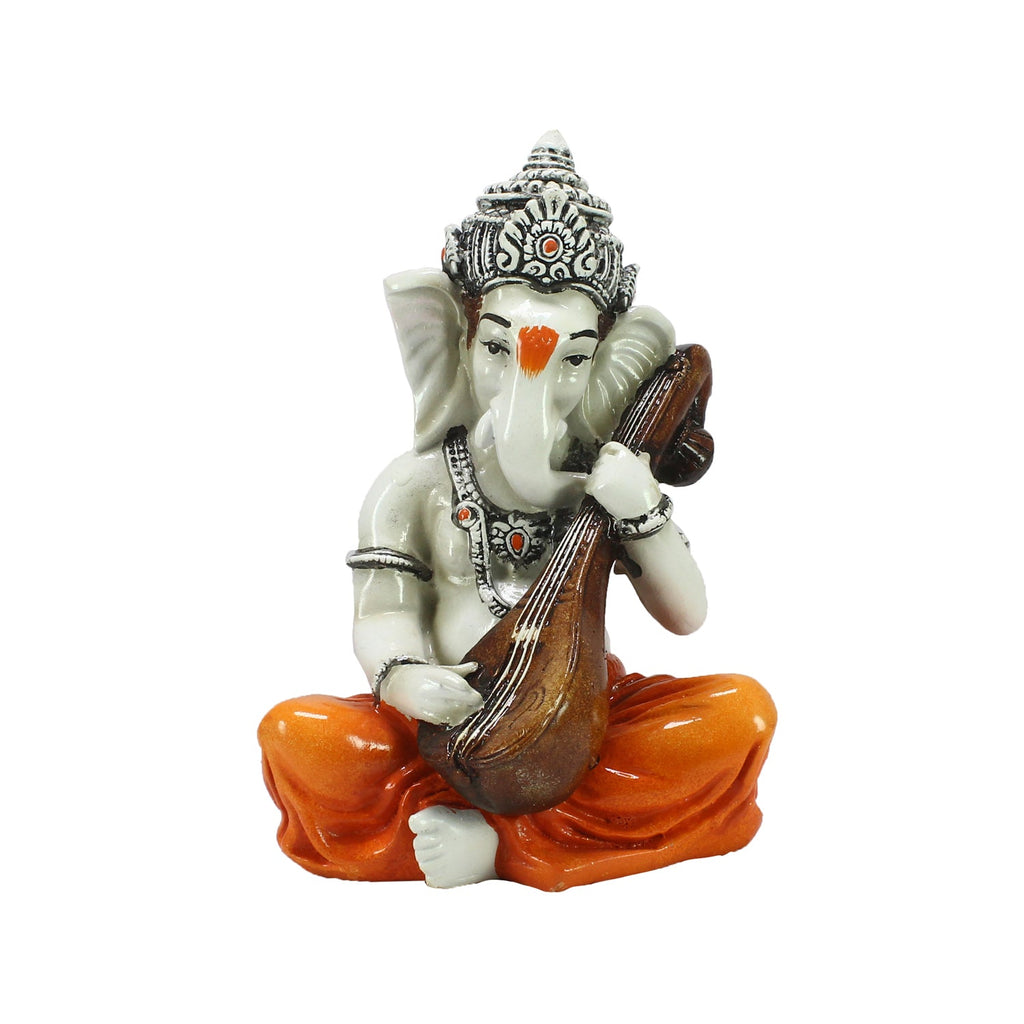 Lord Ganesha Playing Guitar Musical Instrument Decorative Showpiece Kafalo