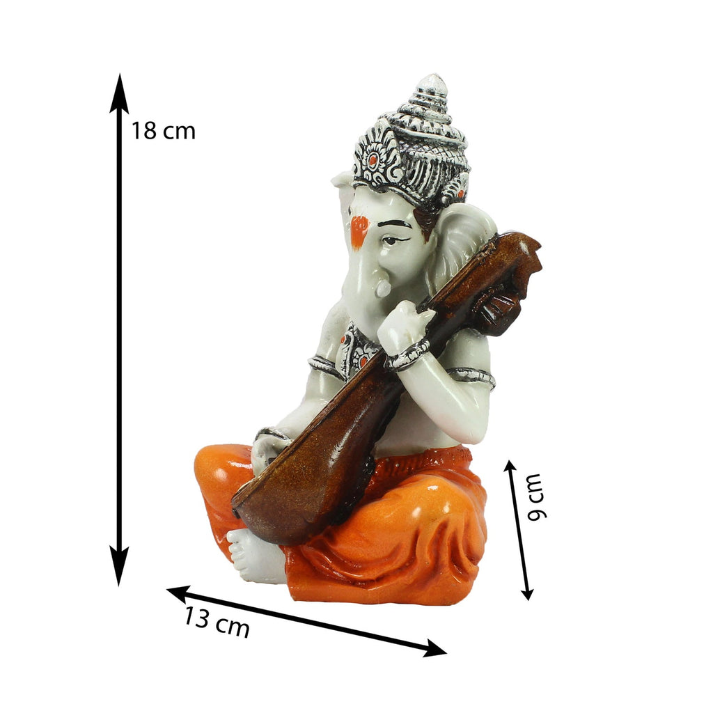 Lord Ganesha Playing Guitar Musical Instrument Decorative Showpiece Kafalo