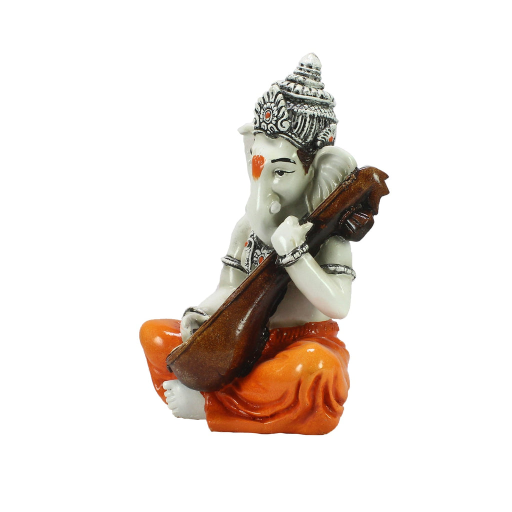 Lord Ganesha Playing Guitar Musical Instrument Decorative Showpiece Kafalo