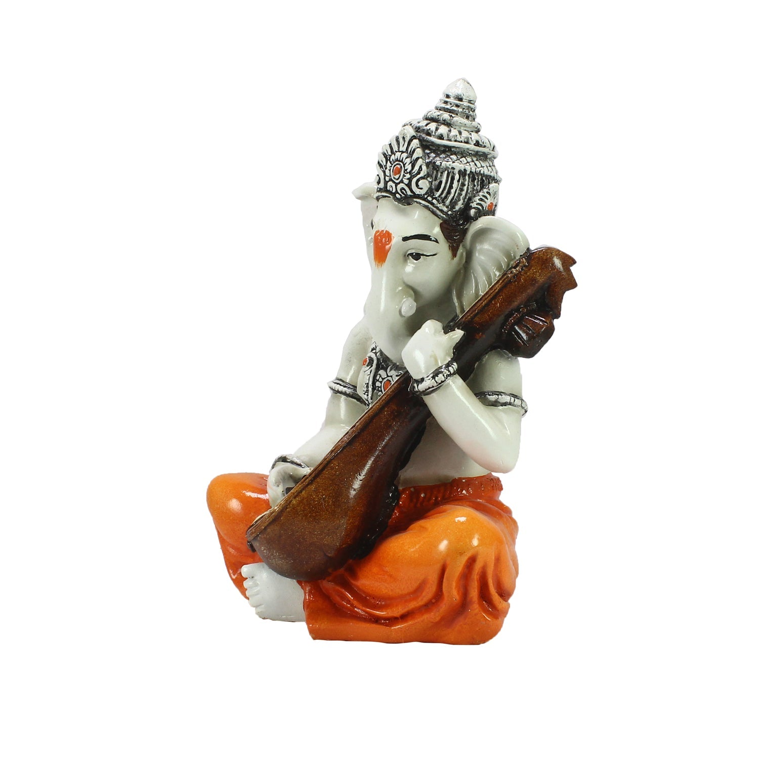 Lord Ganesha Playing Guitar Musical Instrument Decorative Showpiece Kafalo