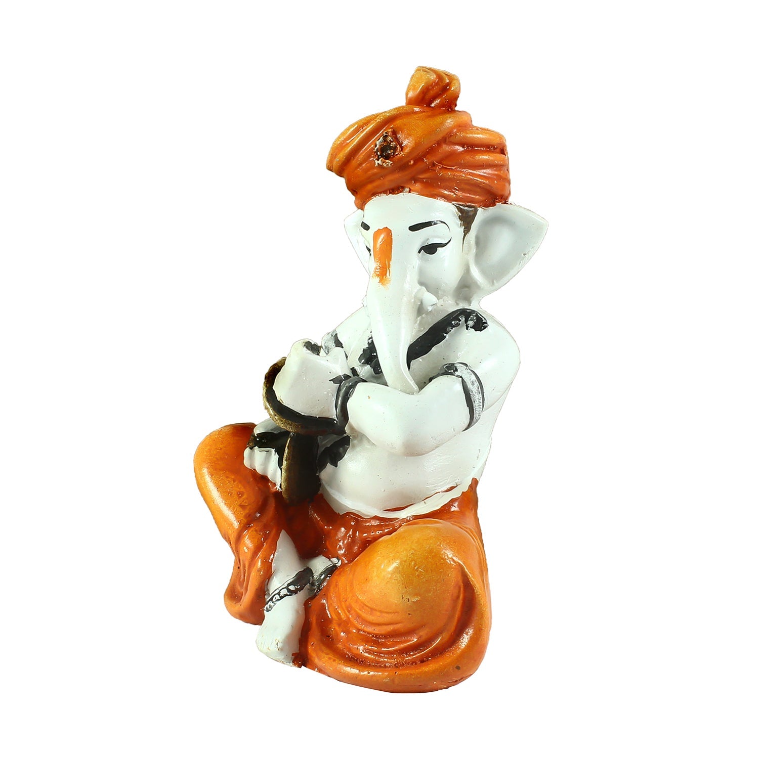 Lord Ganesha Idol Playing Manjira Decorative Showpiece Kafalo