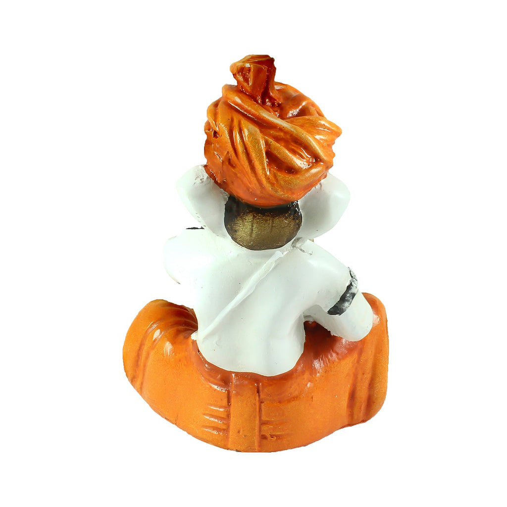 Lord Ganesha Idol Playing Manjira Decorative Showpiece Kafalo