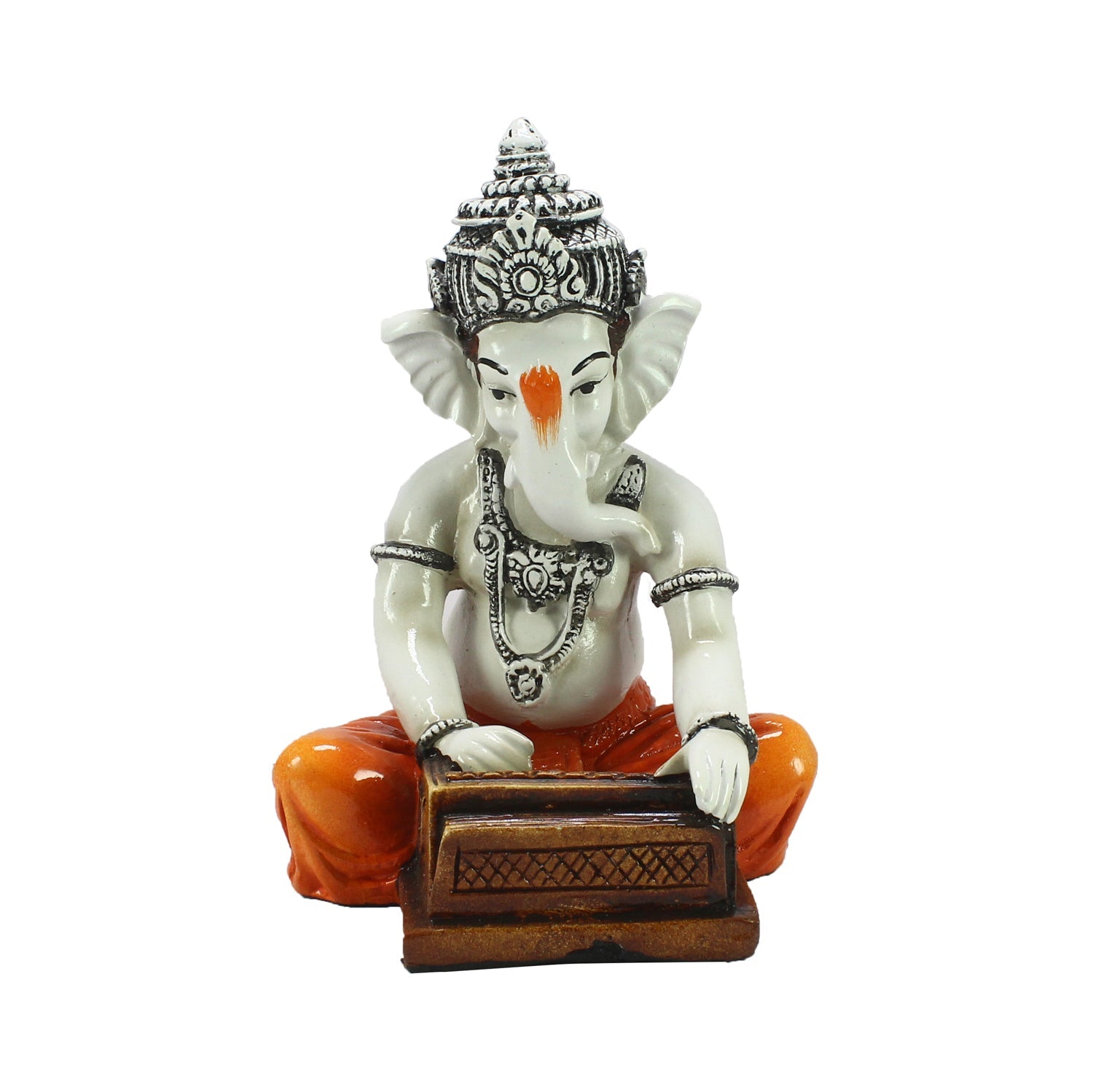 Lord Ganesha playing Harmonium Decorative Showpiece Kafalo
