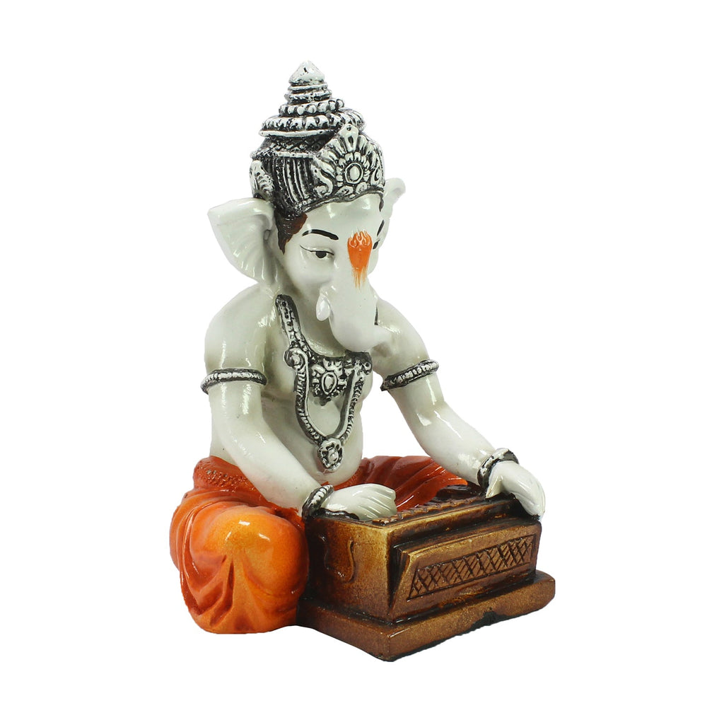 Lord Ganesha playing Harmonium Decorative Showpiece Kafalo