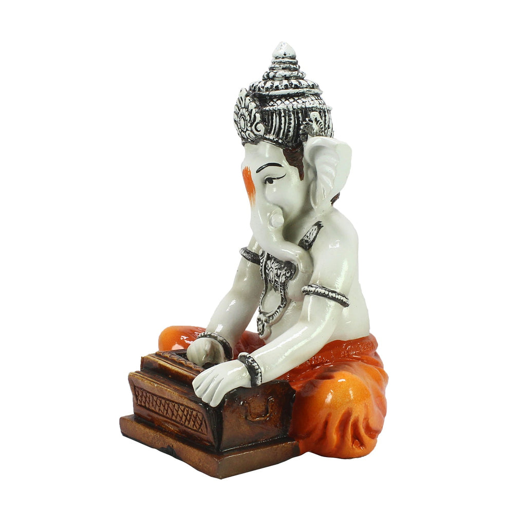 Lord Ganesha playing Harmonium Decorative Showpiece Kafalo