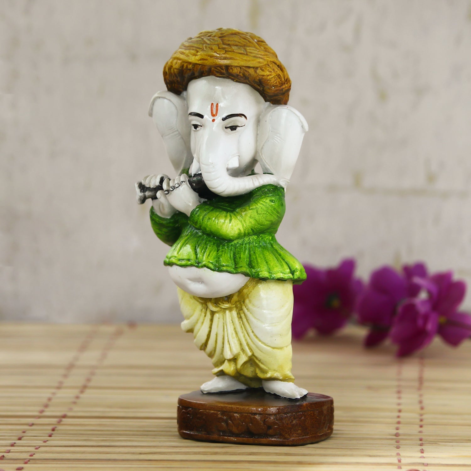 Lord Ganesha playing instrument Decorative Showpiece Kafalo