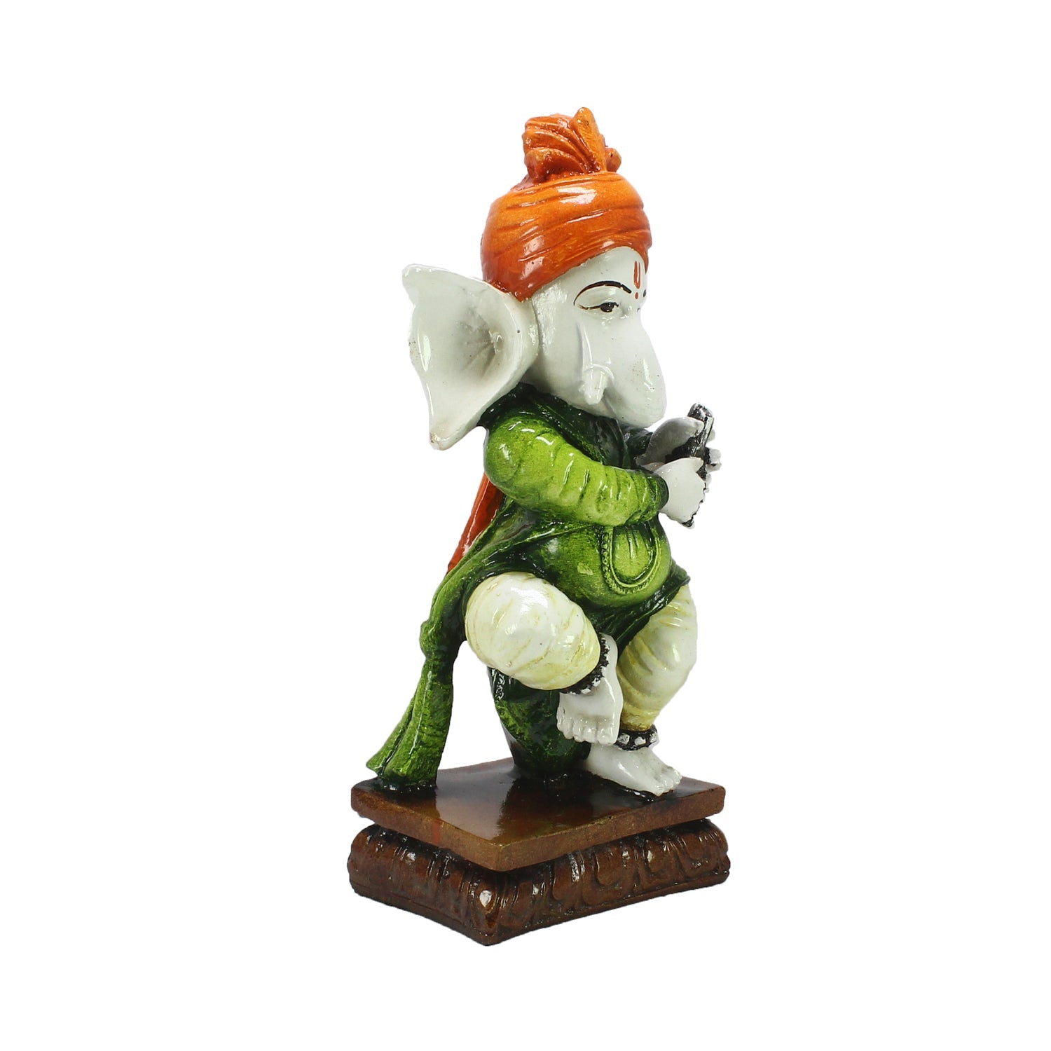 Lord Ganesha Idol Playing Instrument Decorative Showpiece Kafalo