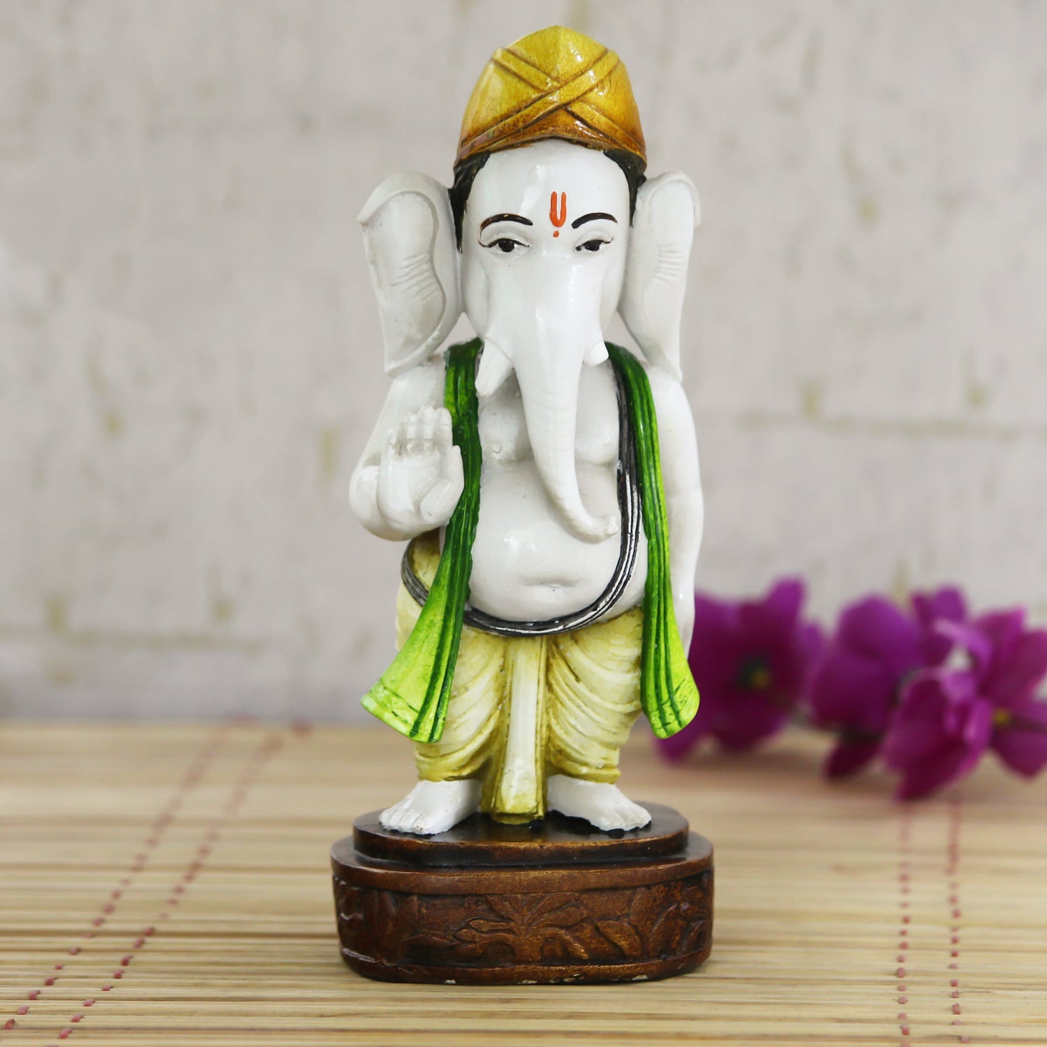 Blessing Lord Ganesha Statue Decorative Showpiece Kafalo