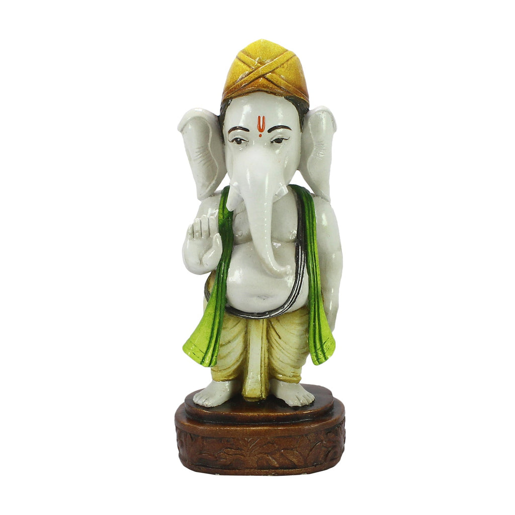 Blessing Lord Ganesha Statue Decorative Showpiece Kafalo