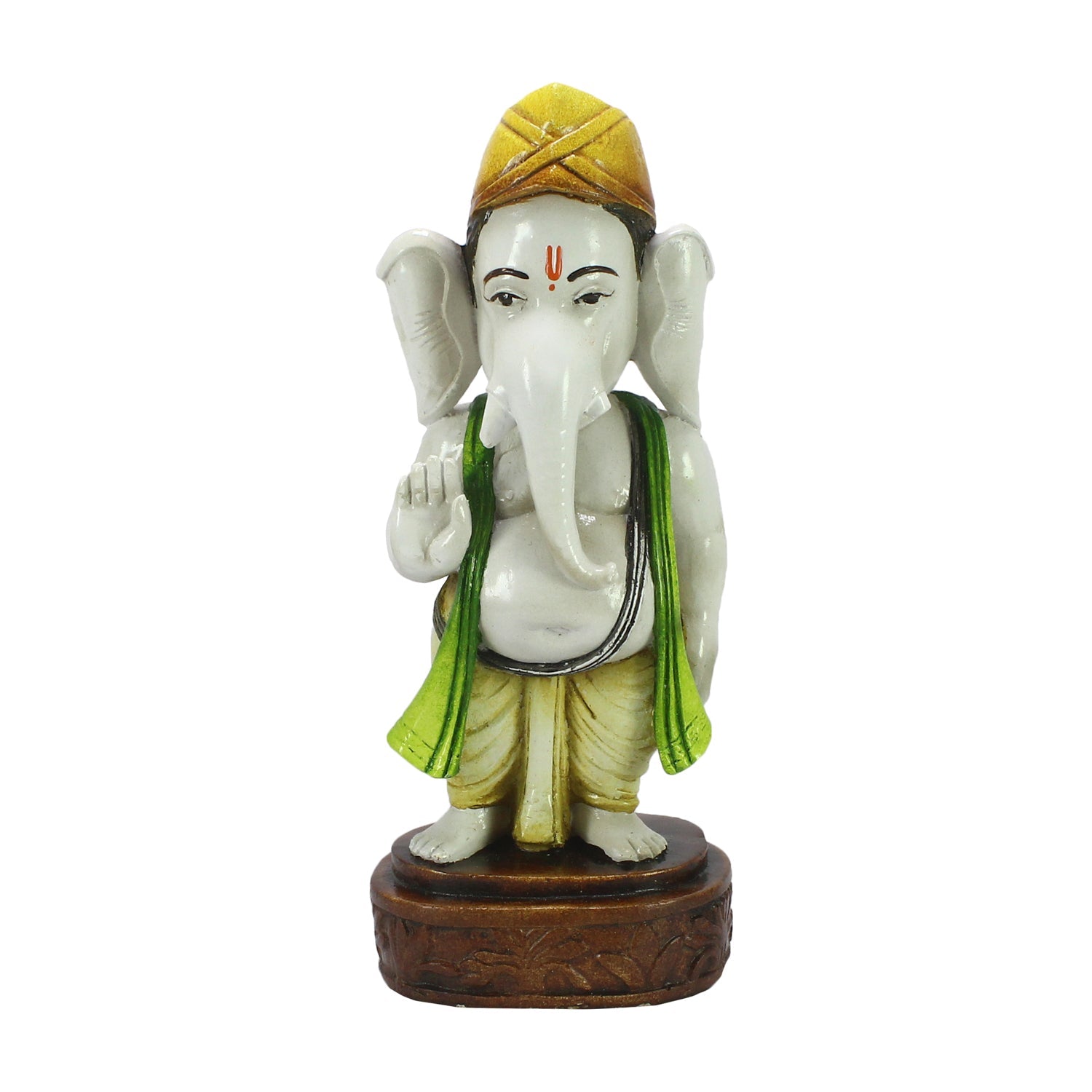 Blessing Lord Ganesha Statue Decorative Showpiece Kafalo