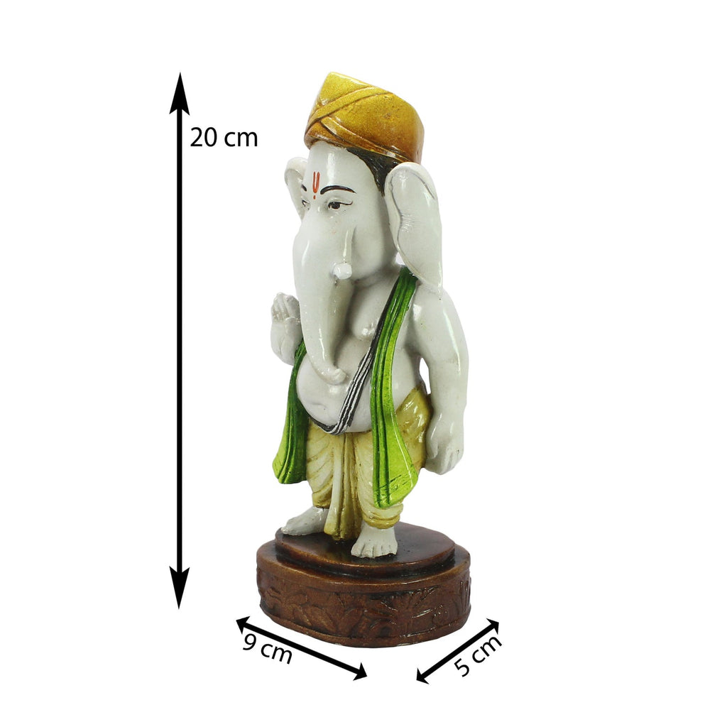 Blessing Lord Ganesha Statue Decorative Showpiece Kafalo