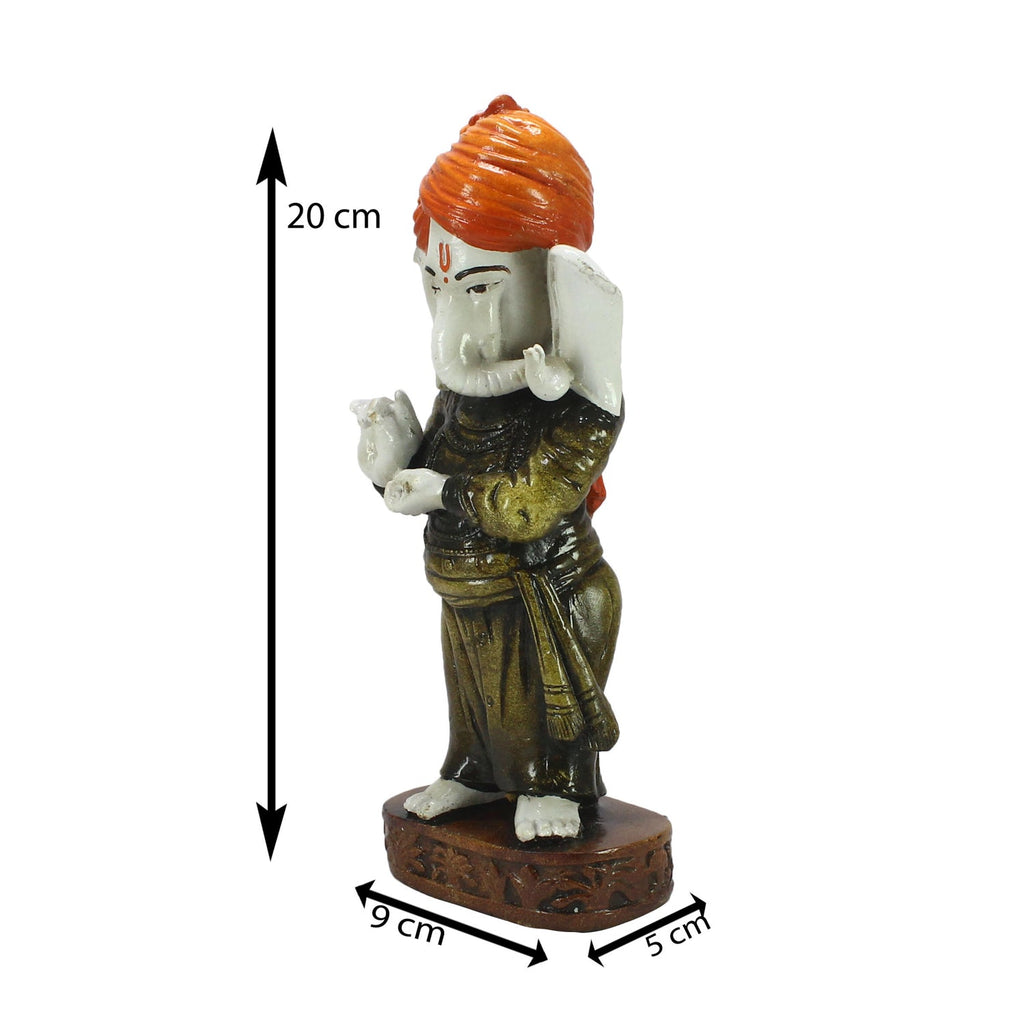 Standing Blessing Lord Ganesha Statue Decorative Showpiece Kafalo