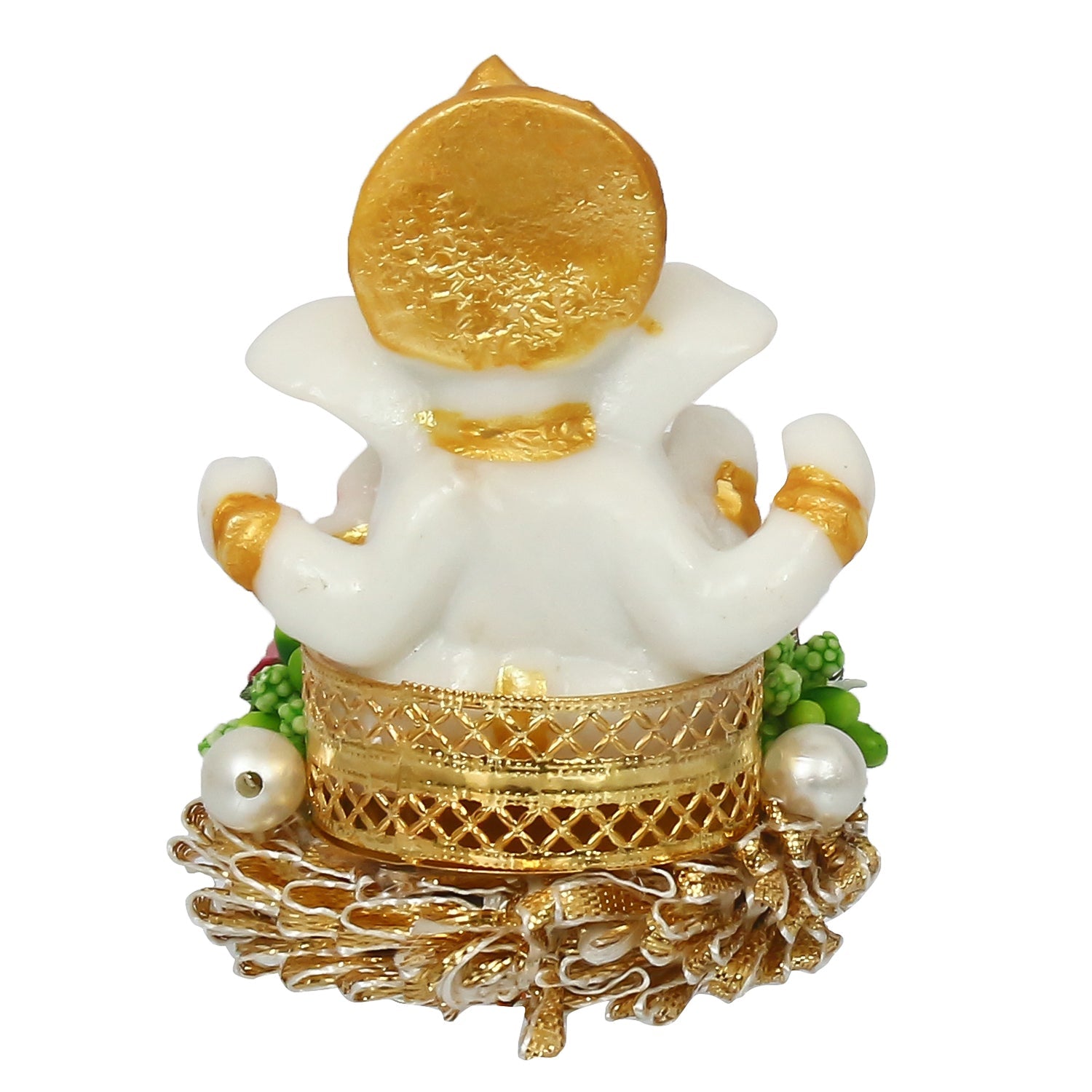 Lord Ganesha Idol On Decorative Handicrafted Plate For Home And Car Dashboard Kafalo