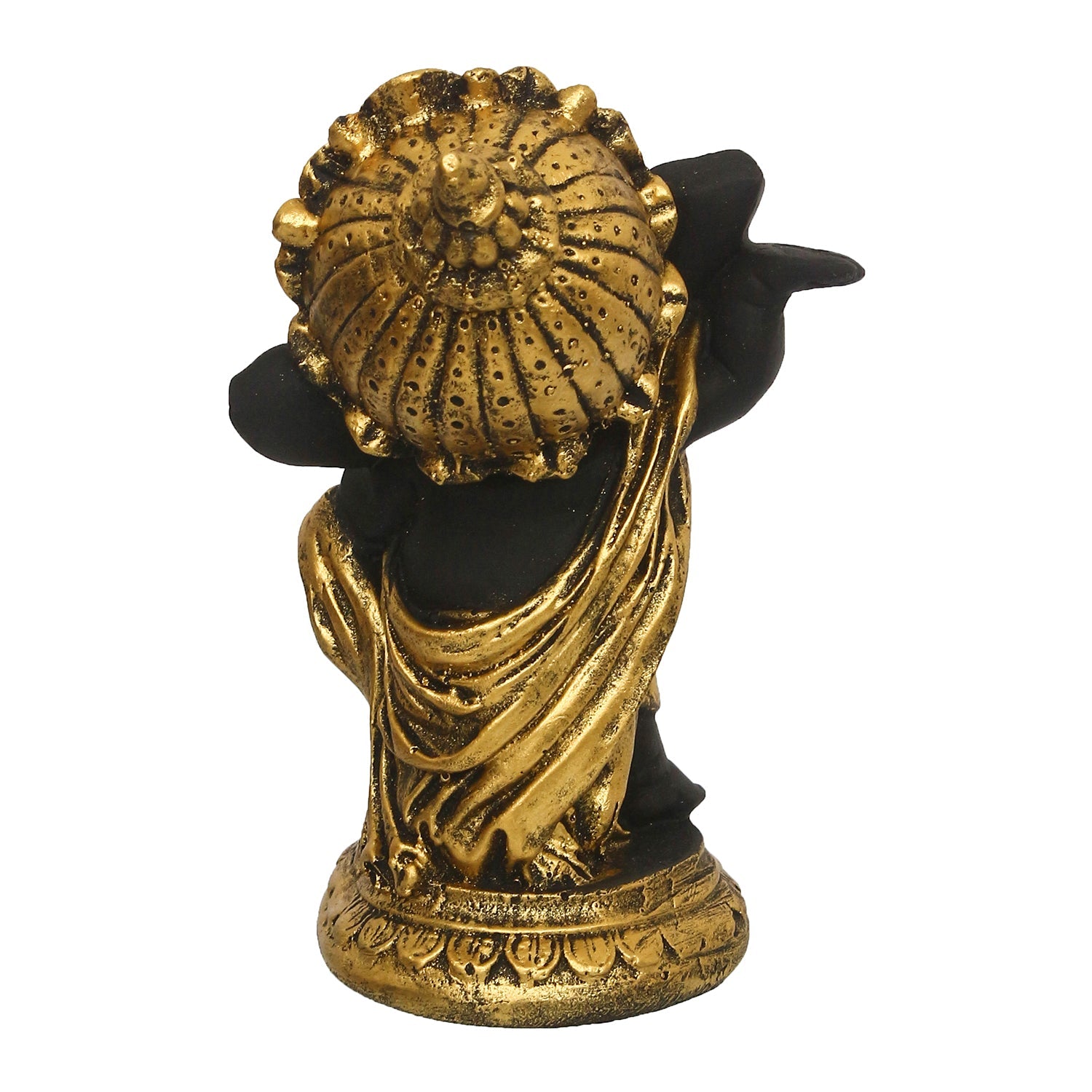 Golden And Black Lord Ganesha Idol In Dancing Avatar Decorative Showpiece Kafalo